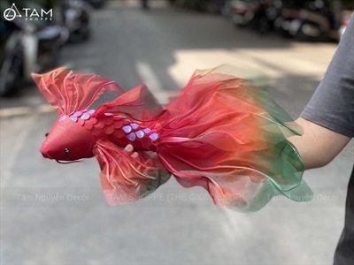 Mô hình cá chép decor Mini [Dáng thon - Nhiều màu] D45cm TCV-CA-06